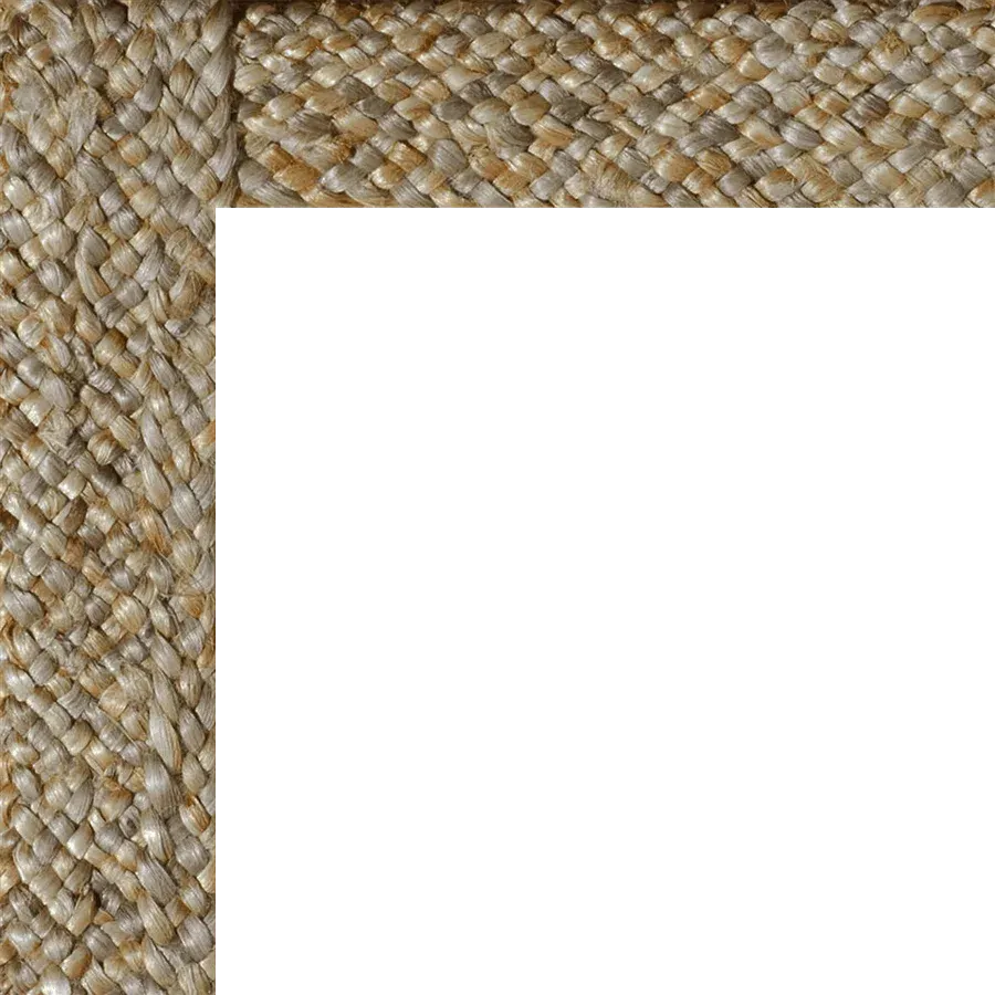 Jute Braid Border Sahara Grey