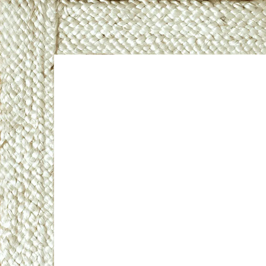 Jute Braid Border White