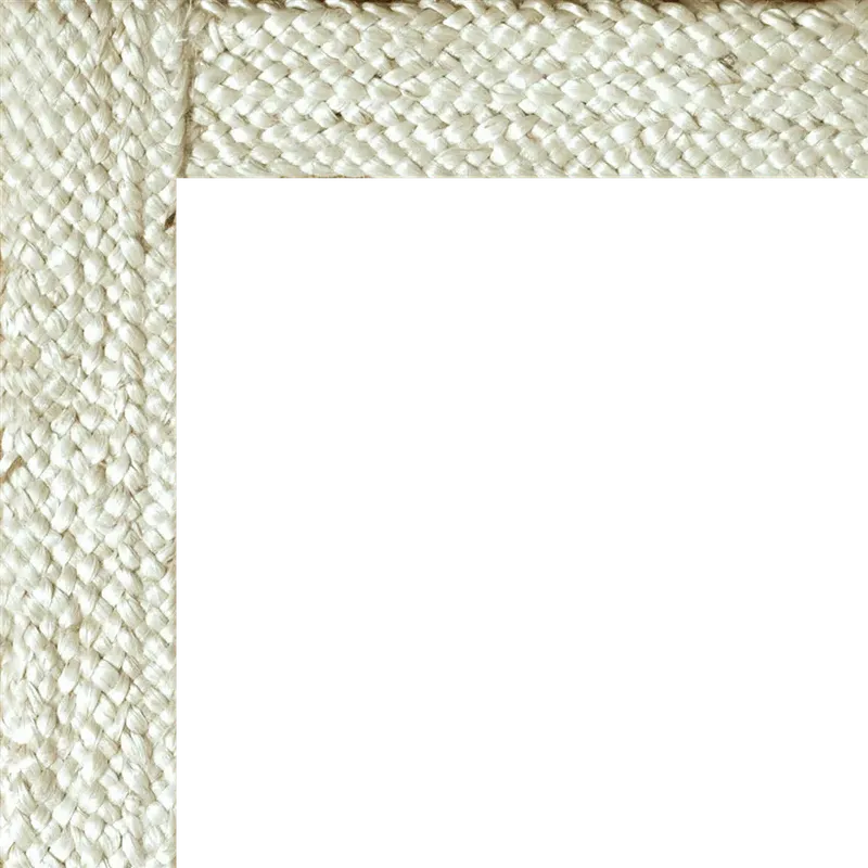 Jute Braid Border White