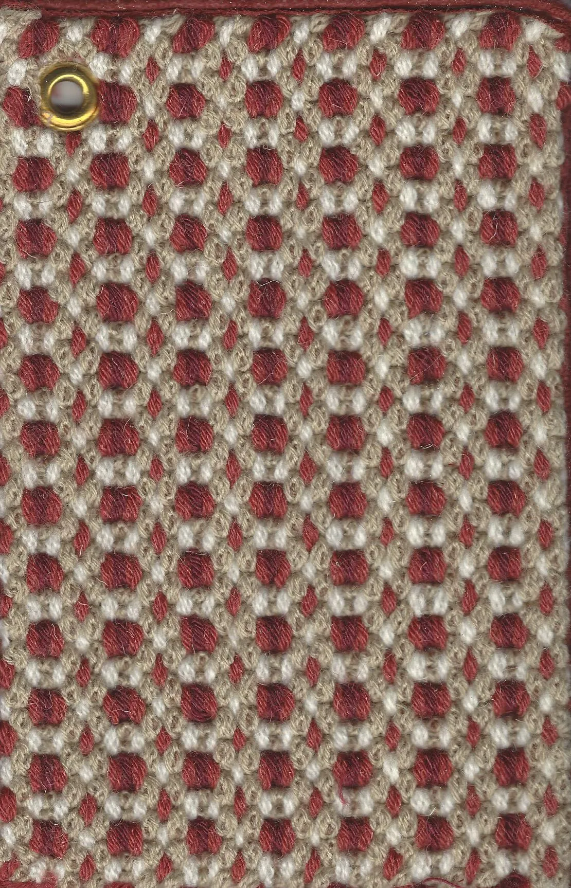 Wool Sweater Natural Burgandy